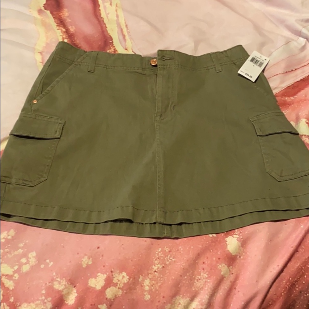Green Cargo Miniskirt